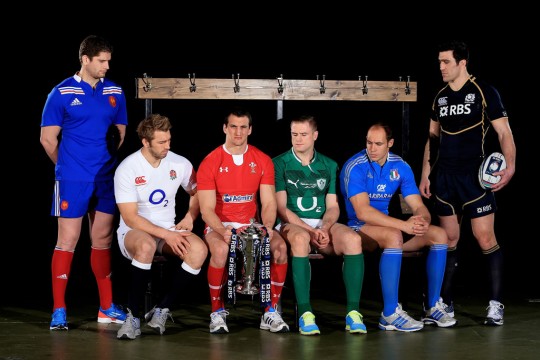 RBS Six Nations Launch rugby captains 2013