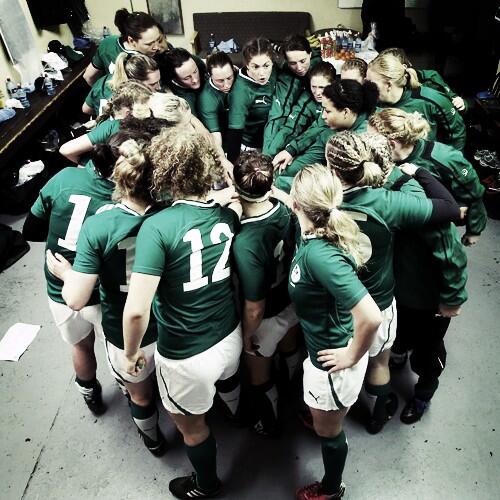 Ireland Women's Rugby team six nations winners 2013 Ashbourne RFC dressing room